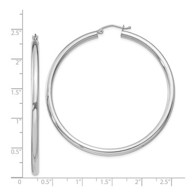 Sterling Silver 57mm Hoop Earrings – view 6