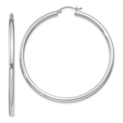 Sterling Silver 57mm Hoop Earrings