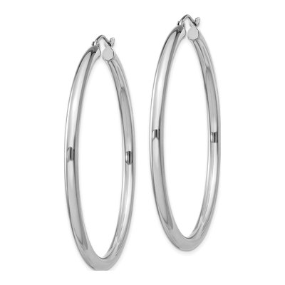 Sterling Silver 52mm Round Hoop Earrings – view 3