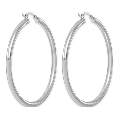 Sterling Silver 52mm Round Hoop Earrings – view 5