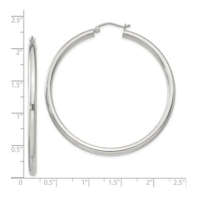 Sterling Silver 52mm Round Hoop Earrings – view 5