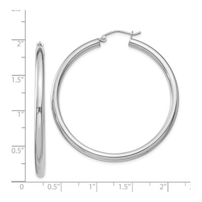 Sterling Silver 47mm Hoop Earrings – view 5