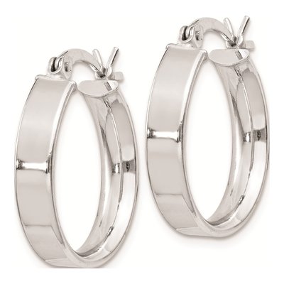 Sterling Silver 20mm Hoop Earrings – view 3
