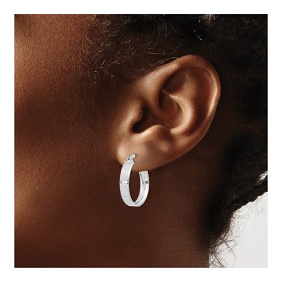 Sterling Silver 20mm Hoop Earrings – view 4