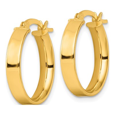Gold-Plated Sterling Silver 20mm Gold-Flash Hoop Earrings – view 3