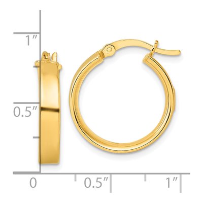 Gold-Plated Sterling Silver 20mm Gold-Flash Hoop Earrings – view 5