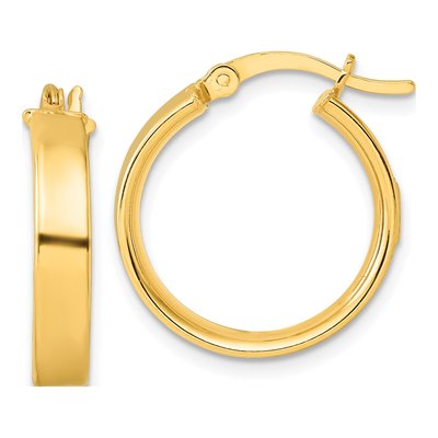 Gold-Plated Sterling Silver 20mm Gold-Flash Hoop Earrings