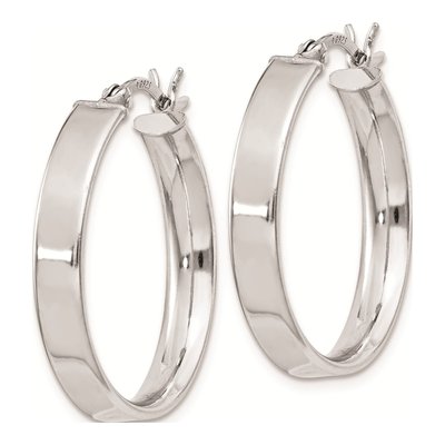 Sterling Silver 25mm Hoop Earrings – view 3