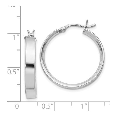 Sterling Silver 25mm Hoop Earrings – view 5