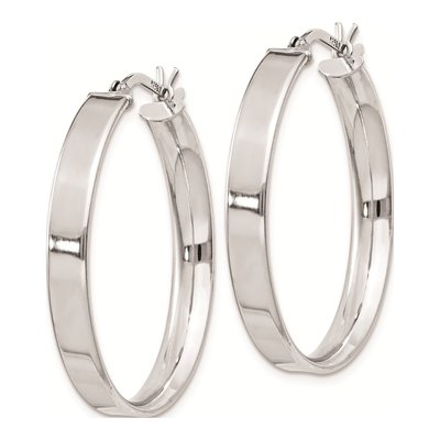 Sterling Silver 30mm Hoop Earrings – view 3