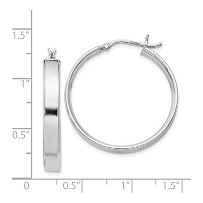 Sterling Silver 30mm Hoop Earrings – view 5