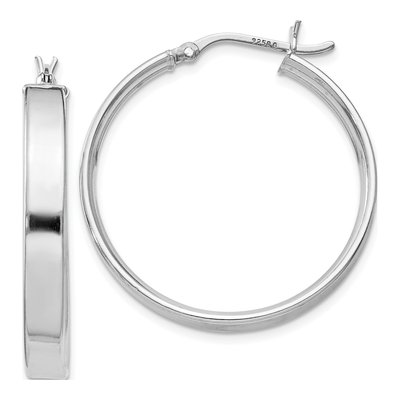 Sterling Silver 30mm Hoop Earrings