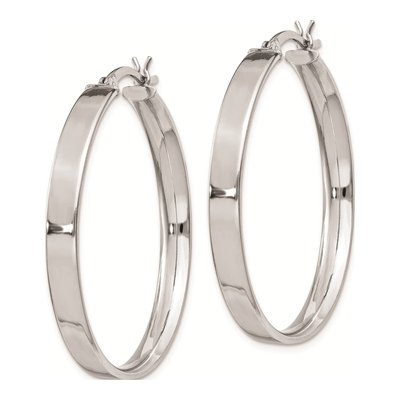 Sterling Silver 35mm Hoop Earrings – view 3