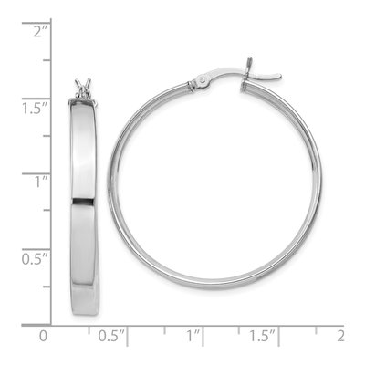 Sterling Silver 35mm Hoop Earrings – view 5