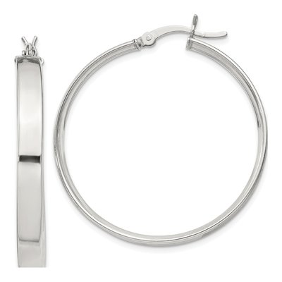 Sterling Silver 35mm Hoop Earrings