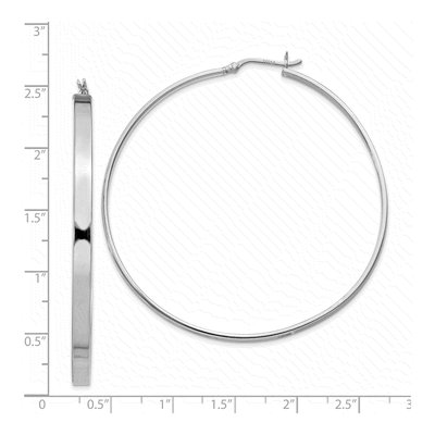 Sterling Silver 70mm Hoop Earrings – view 5