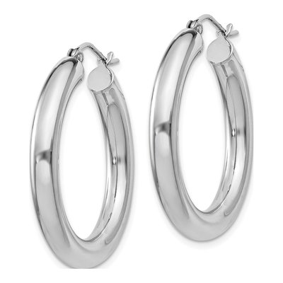 Sterling Silver 32mm Hoop Earrings – view 3