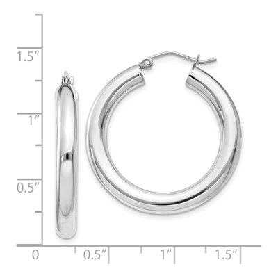 Sterling Silver 32mm Hoop Earrings – view 6