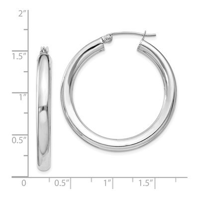 Sterling Silver 36mm Hoop Earrings – view 6