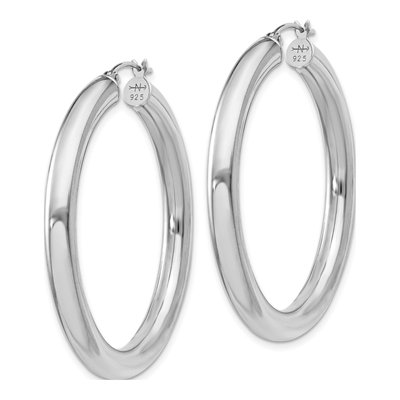 Sterling Silver 42mm Hoop Earrings – view 3