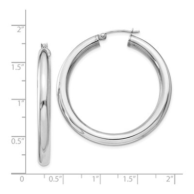 Sterling Silver 42mm Hoop Earrings – view 5