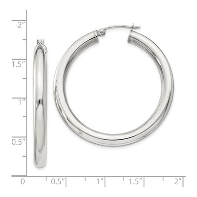 Sterling Silver 42mm Round Hoop Earrings – view 5