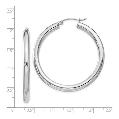 Sterling Silver 47mm Hoop Earrings – view 6