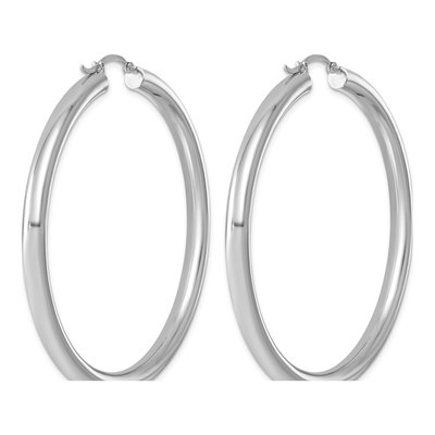 Sterling Silver 58mm Round Hoop Earrings – view 5
