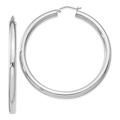 Sterling Silver 58mm Round Hoop Earrings