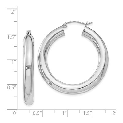 Sterling Silver 37mm Hoop Earrings – view 5
