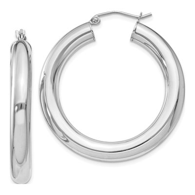 Sterling Silver 37mm Hoop Earrings