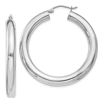 Sterling Silver 42mm Round Hoop Earrings