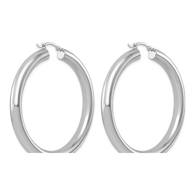 Sterling Silver 52mm Hoop Earrings – view 5