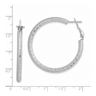 Sterling Silver 40mm Omega Hoop Earrings – view 5