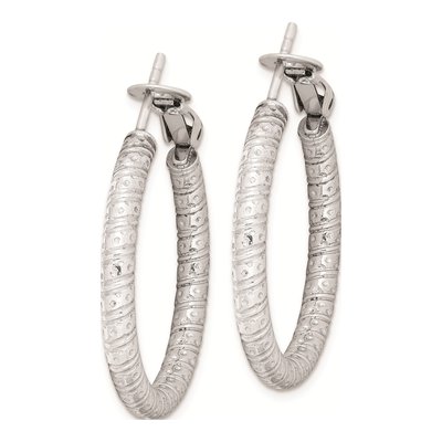 Sterling Silver 30mm Hoop Earrings – view 3