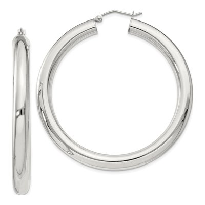 Sterling Silver 52mm Round Hoop Earrings