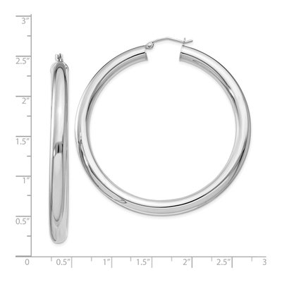 Sterling Silver 57mm Round Hoop Earrings – view 6