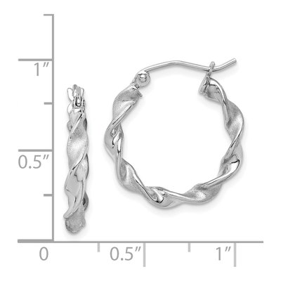 Sterling Silver 20mm Twist Hoop Earrings – view 5