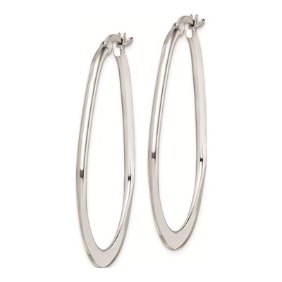 Sterling Silver 40mm Hoop Earrings – view 3