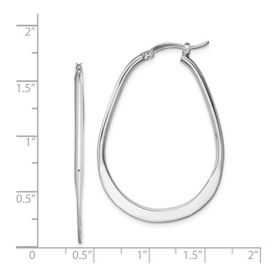 Sterling Silver 40mm Hoop Earrings – view 5