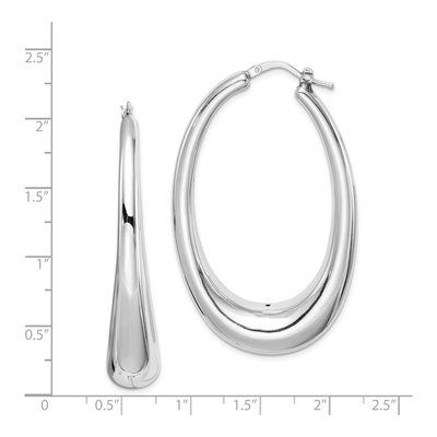 Sterling Silver 52mm Hollow Hoop Earrings – view 5