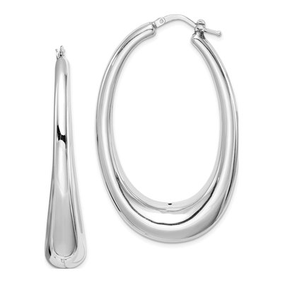 Sterling Silver 52mm Hollow Hoop Earrings