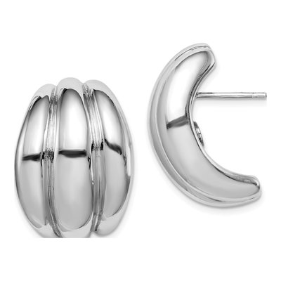Sterling Silver 23mm Hollow Hoop Earrings