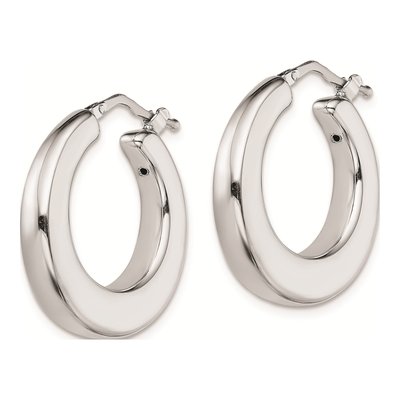 Sterling Silver 25mm Hoop Earrings – view 3