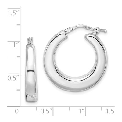 Sterling Silver 25mm Hoop Earrings – view 5