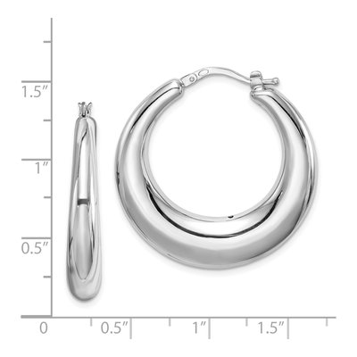 Sterling Silver 33mm Hoop Earrings – view 5