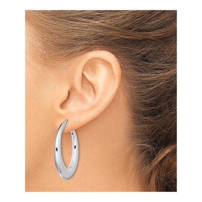 Sterling Silver 38mm Hoop Earrings – view 4