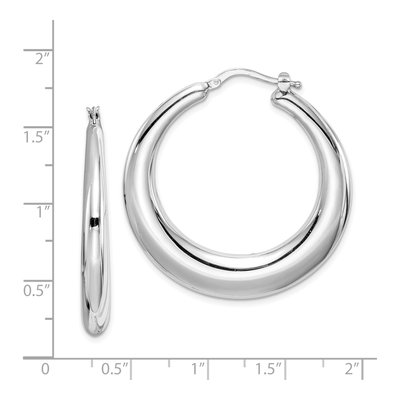 Sterling Silver 38mm Hoop Earrings – view 5