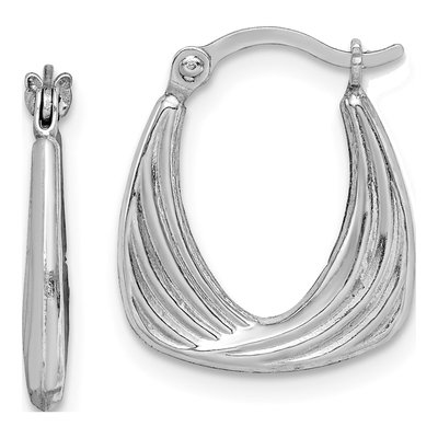 Sterling Silver 15mm Hollow Hoop Earrings