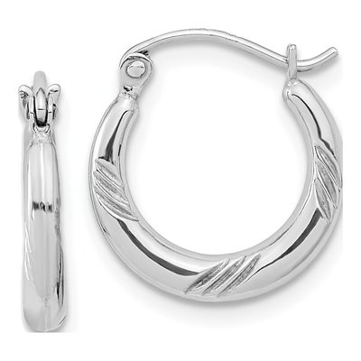 Sterling Silver 14mm Hoop Earrings